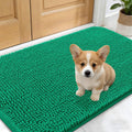 OLANLY Dog Door Mat - Absorbent Non-Slip Mud Mat for Indoor Use | Quick Dry Chenille, 24x16 Emerald Green