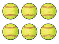 Beistle 6-Piece Softball Cutouts in Yellow, Sports Themed Party Decorations, Game Day Party Supplies, Softball Themed Party Accessories, 10"