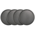 GoodCook Set of 4 Nonstick Steel 10 Inch Personal Pizza Pans Set, Gray
