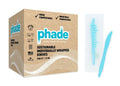 phade 100% Compostable Knives – BPI Certified Wrapped Cutlery in Compostable Packaging, 530 Bulk Count, 7.1 Inch Sustainable Disposable Utensils for Events, Takeout, Home – Made in USA