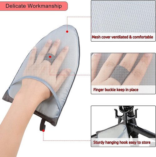 CINPIUK Garment Steamer Gloves - Heat Resistant Anti-Steam Mitts for Effortless Ironing