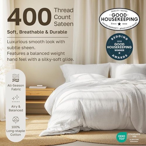 California Design Den King Size Bed Sheets Set - 100% Cotton, 400 Thread Count, Silky Smooth Sateen, Deep Pockets - Burgundy Red