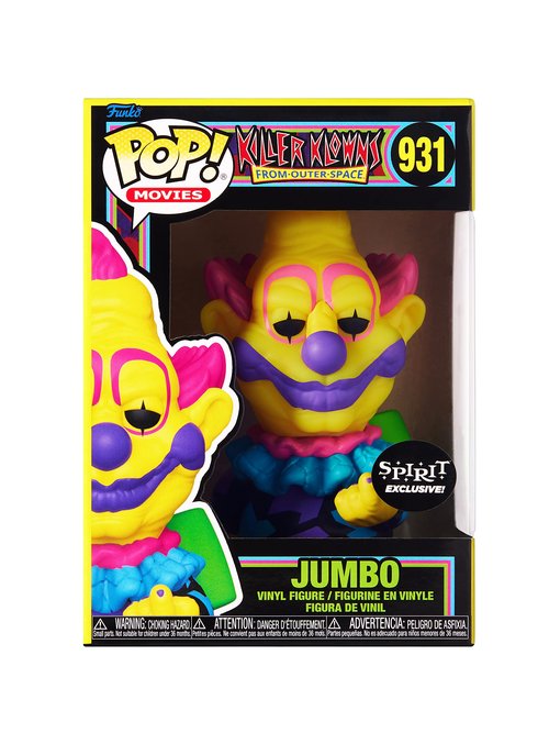 Black Light Jumbo Funko POP! Figure - Killer Klowns from Outer Space, Multicolor