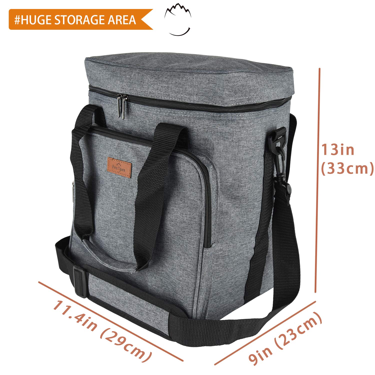 Freshore® Insulated Wine Carrier 6 Bottle Bag Tote Removable Padded Divider Cooler - Portable Travel Carrying Canvas Case Adjustable Shoulder Strap - (Space Grey)