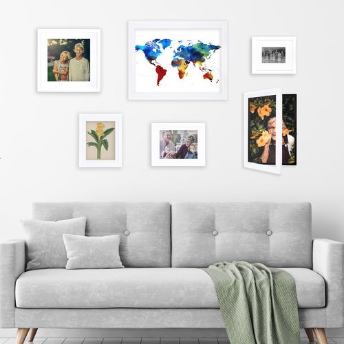 Dynamic Frames Li’l Davinci Front-Open 2-Pack Kids Art Frames, Wooden Frames for 8.5x11 Artwork, Prints & Certificates, Store up to 50 per Frame, 11.75 x 14.75 Outer Dimensions, White