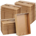 Chinco 300 Pieces Paperboard Kraft Food Trays 4 Corner Pop up Food Tray Disposable Foldable Cardboard Movie Night Snack Party Container Box for Holding Drink at Stadiums or Theaters (Brown)