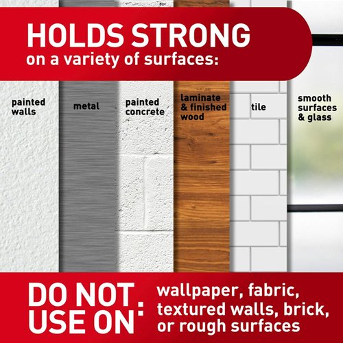 Command Poster Strips Value Pack - 64 Damage-Free Hangers for Easy Wall Decor | White Adhesive