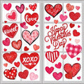 Valentine's Day Window Clings Decorations Heart Window Clings for Glass Windows for Valentines Day Decorations in 6 Sheets
