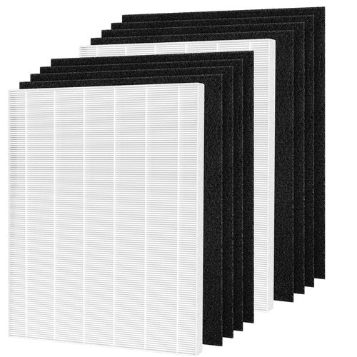D360 Replacement Filter D3 Compatible with Winix D360 Air Purifier, Replaces for Winix 1712-0101-02, 2 HEPA Filters and 8 Activated Carbon pre-filters