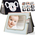 Skiennix Soft Tummy Time Book - High Contrast Montessori Toy with Baby Safe Mirror & Crinkle Filling | Ideal for Newborn Development