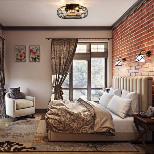 NookNova Ceiling Fan with Lights, 16 Inch Caged Ceiling Fan Lights Remote Control Small Industrial Ceiling Fan Light Fixture Flush Mount Farmhouse Light 8 Speeds Bladeless Lights for Bedroom Kitchen