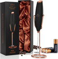 Zulay Kitchen Luxury Milk Frother - Handheld Electric Foam Maker with 4 Duracell Batteries | Perfect for Coffee, Lattes & Hot Chocolate