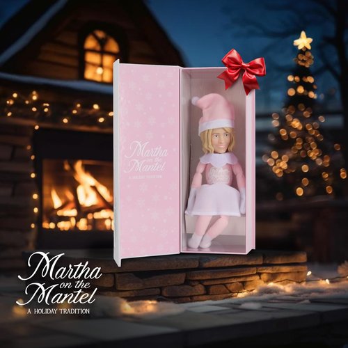 Martha Stewart Martha on The Mantel - 2025 Edition, 12" Christmas Figurine, Holiday Collectible Decor, Secret Santa Collectible, Stocking Stuffer Gift for Men and Women