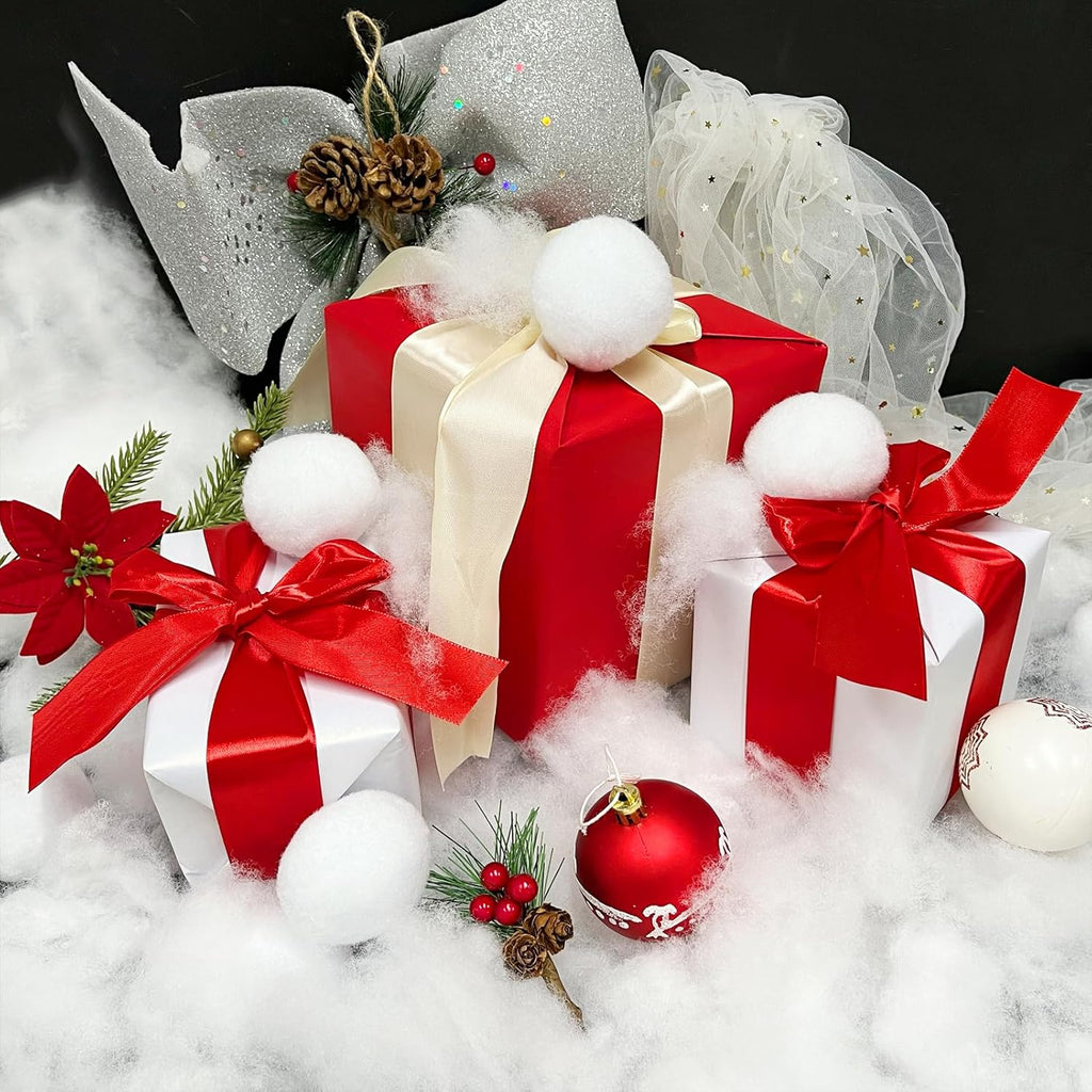 Skiennix 6 Pack Christmas Fake Snow | 420g Fluffy Artificial Snow for Holiday Decor
