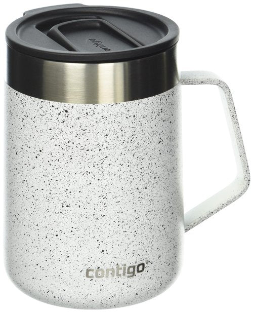 Contigo Streterville Stainless Steel Mug with Handle, 14 oz, Salt Powder Coat Speckle