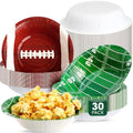 Ziliny 30 Pcs 16 oz Football Paper Bowls Football Party Snack Bowls Supplies for Game Day Hot Cold Soup Salad Dessert Home Cereal Holiday Decoration