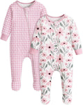 Yoofoss Organic Cotton Baby Pajamas - Warm Quilted Footed Sleepers for Newborns 0-9 Months
