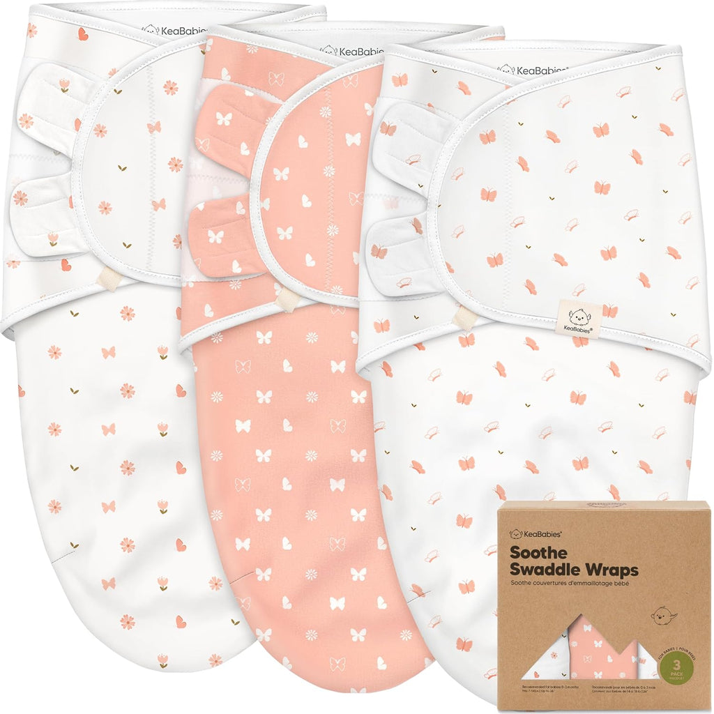 Organic Baby Swaddle Sleep Sacks by [Brand Name] - Soft & Snug Swaddles for Newborns 0-3 Months | Butterflies, XS