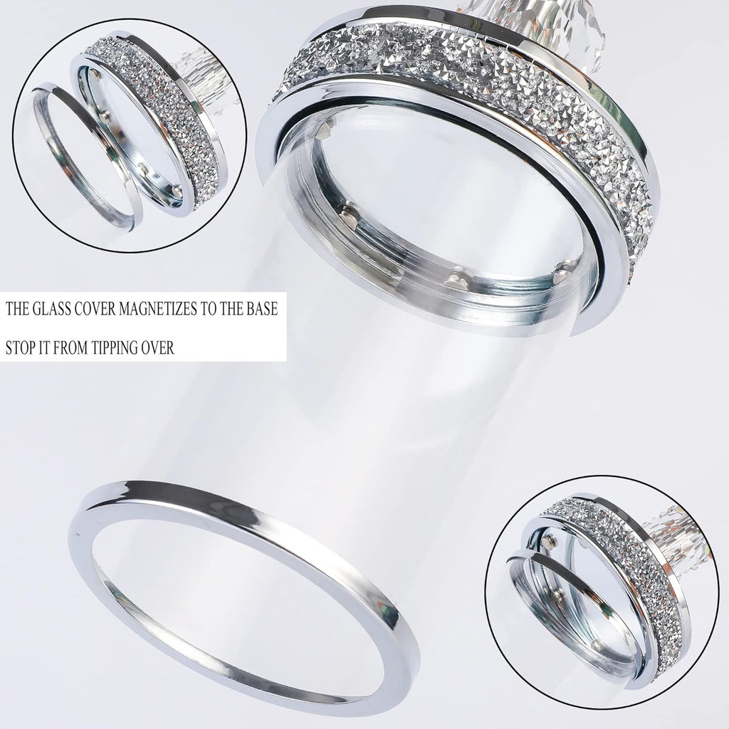 Regine Switzerland Crystal Candle Holders - Elegant Pillar Design for Weddings & Home Decor | Centerpieces