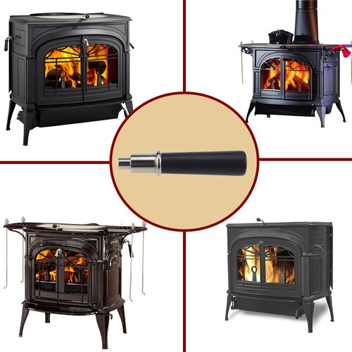 lrnyso Firewood Stove Door Handle Wooden Black 000-43420005854 30004175K fits Vermont Castings Defiant, Encore, Intrepid, Madison, Vigilant, Stardance, Pinnacle Gas Wood Stoves