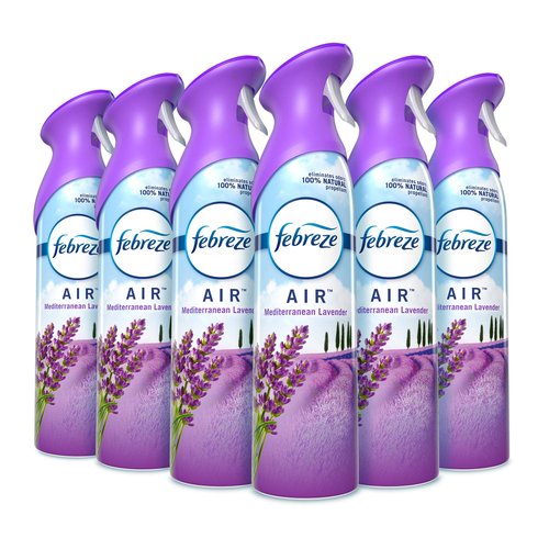 Febreze Air, Mediterranean Lavender, 8.8 Oz Aerosol Spray, 6/carton