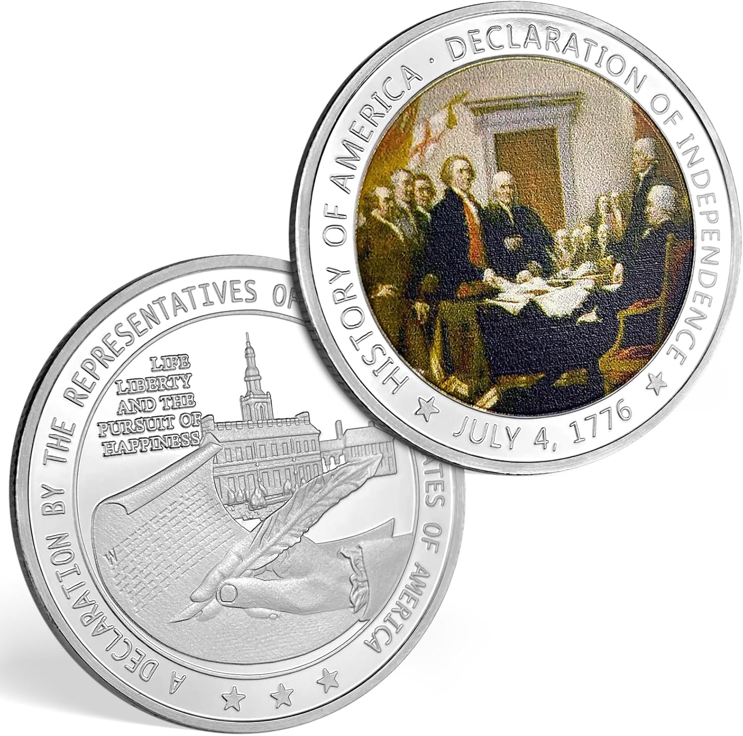 US Military Challenge Coin - 1776 Declaration of Independence Commemorative Edition