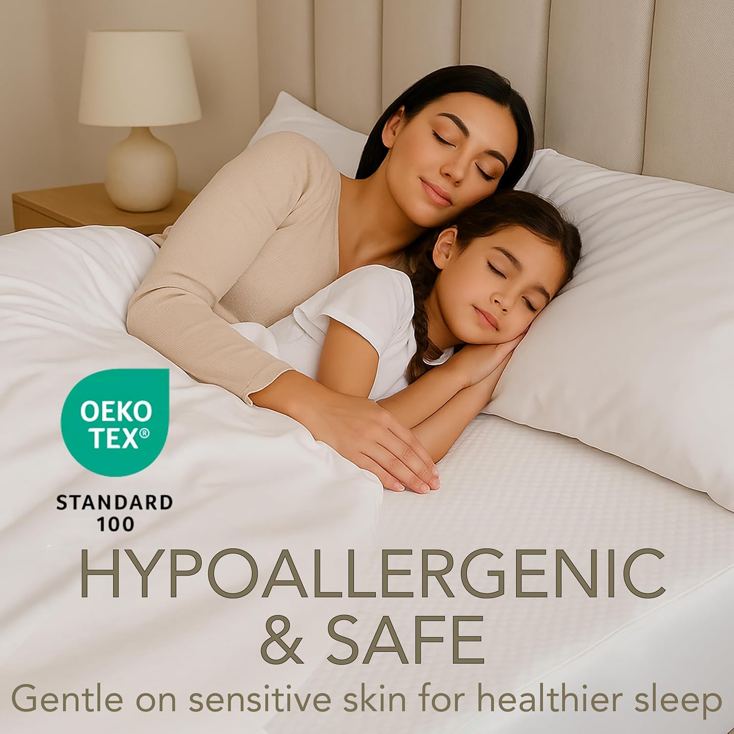 Skiennix Queen Size Mattress Protector - 100% Waterproof Tencel Cover | Cooling & Hypoallergenic Fitted Pad