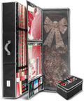 Hearth & Harbor Holiday Storage with Extra 2 PC of Christmas Storage Bins and Ribbon Storage Organizer - Fade Resistant Wrapping Paper Storage Containers with Wheels Fits Up to 30 Rolls of 40" Length