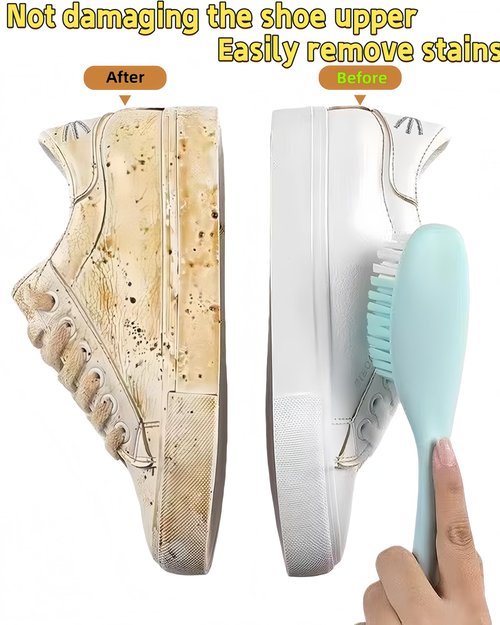 2 Pack Soft Bristle Cleaning Scrub Brush Laundry Brush Scrubber Brush for Clothes, Carpet and Fabric Stain Removal, Scrubbing Brush with Ergonomic Handle (Blue)