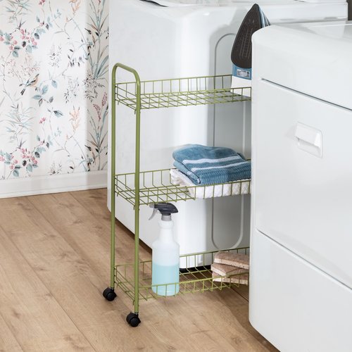 Honey-Can-Do Honey Can Do 3 Tier Rolling Household Cart, Olive CRT-09137 Olive