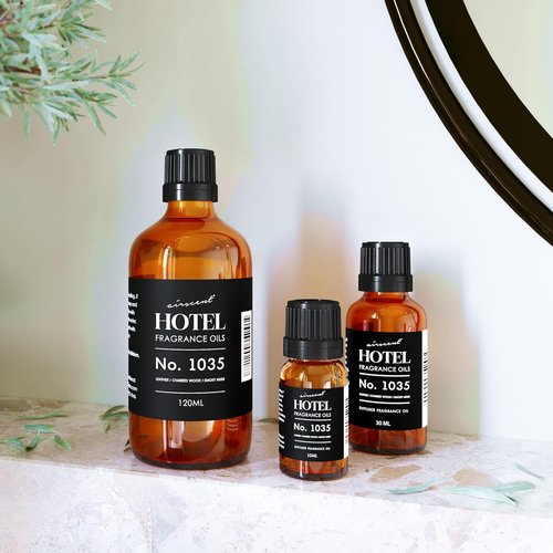 AirScent Hotel Diffuser Oil No. 1035 - Cade 26 Santal Blend Fragrance Oil for Ultrasonic Diffusers | 10 mL Glass Bottle with Dropper