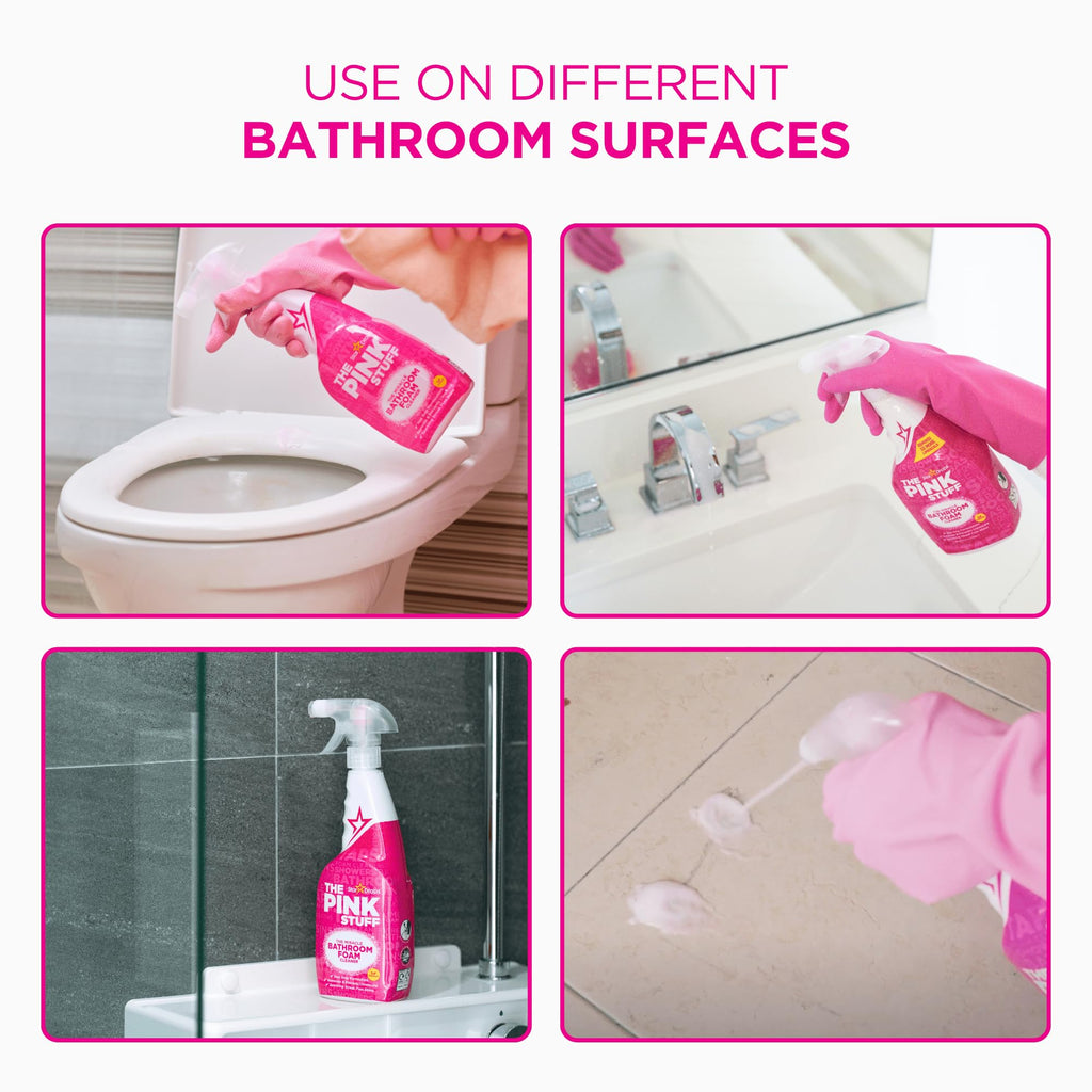 Stardrops The Pink Stuff Miracle Cleaning Bundle – Multi-Purpose Paste, Spray & Cream Cleaner (3-Pack) – Tough on Stains, Gentle on Surfaces