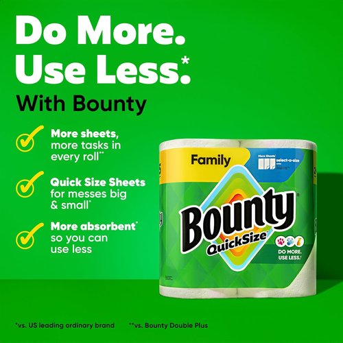 Bounty Quick-Size Paper Towels - White Family Rolls (16 Count) | Charmin Ultra Strong Toilet Paper (18 Mega XL Rolls)