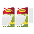 Command 20 lb Heavyweight Picture Hanging Strips - 20 Pairs, Damage-Free Home Decor Hangers, White Adhesive