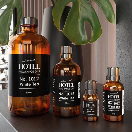 AirScent Hotel Diffuser Oil No. 1012 | Premium White Tea Fragrance for Ultrasonic Diffusers - 10 mL Glass Bottle