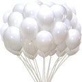Jonhamwelbor White Balloons - 12-Inch Matte White Latex Helium Balloons | 100 Pack for Weddings & Parties