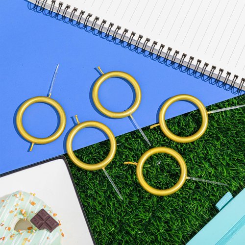 Conelist 6 Pcs Gold Ring Birthday Candles Cake Topper Cartoon Characters Themed Candle for Cartoon Theme Birthday Party Decorations Supplies