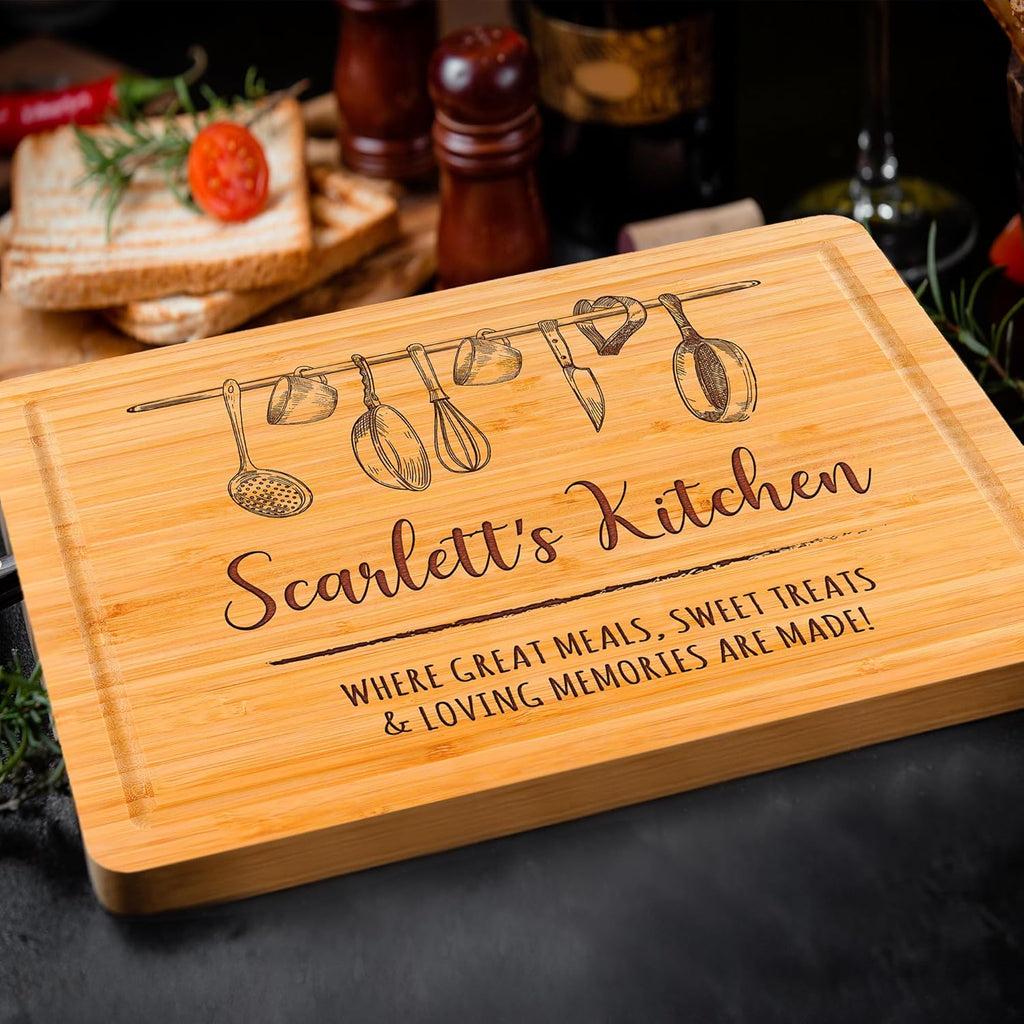 Regine Switzerland Personalized Engraved Cutting Board - Unique Custom Gift for Mom, Wife, or Grandma | Perfect for Mother's Day, Christmas, or Housewarming