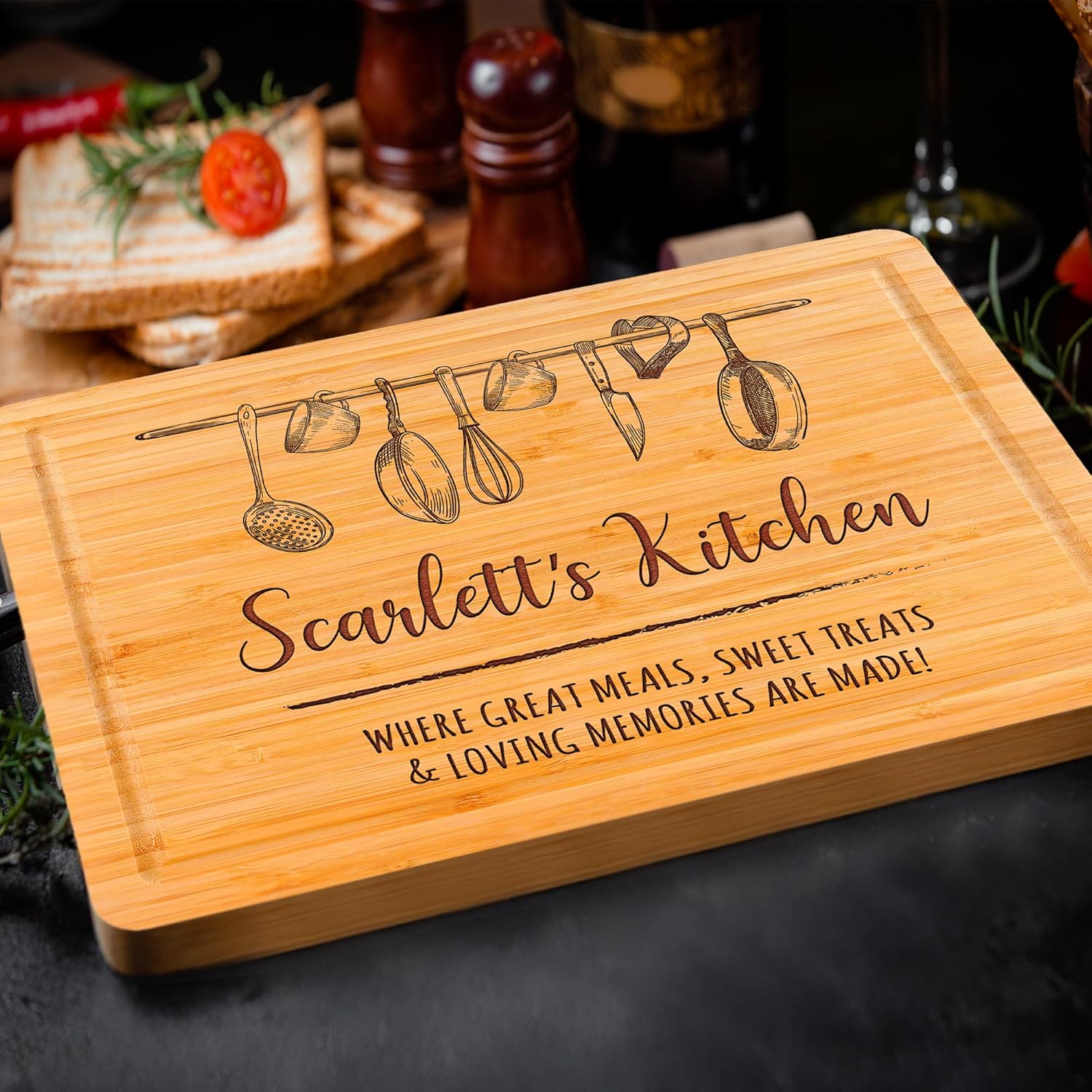 Regine Switzerland Personalized Engraved Cutting Board - Unique Custom Gift for Mom, Wife, or Grandma | Perfect for Mother's Day, Christmas, or Housewarming
