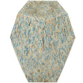 Deco 79 Mother of Pearl Shell Handmade Side End Accent Table End Table, Side Table 16" x 16" x 19", Multi Colored
