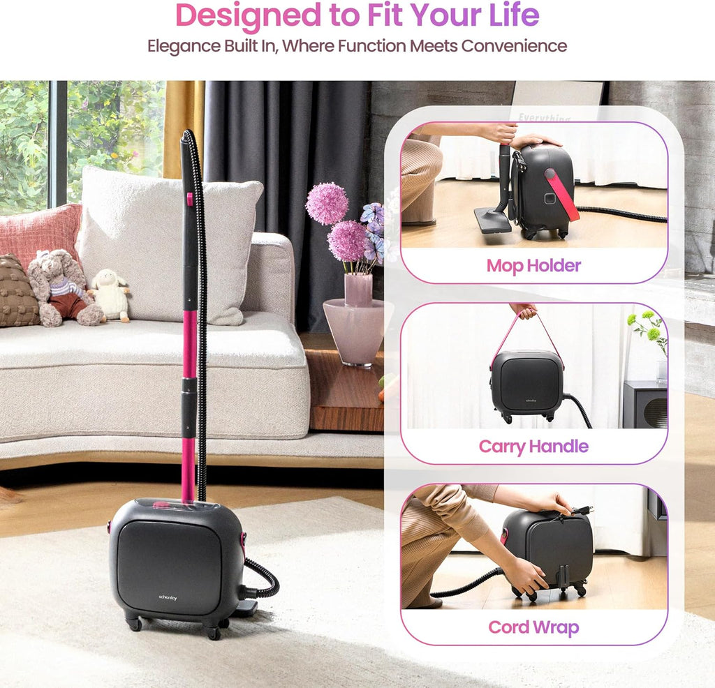 Schenley 21-in-1 Steam Cleaner - High-Pressure Heavy-Duty Steamer for Deep Cleaning Floors & Upholstery | Fast Heat-Up, Portable Design