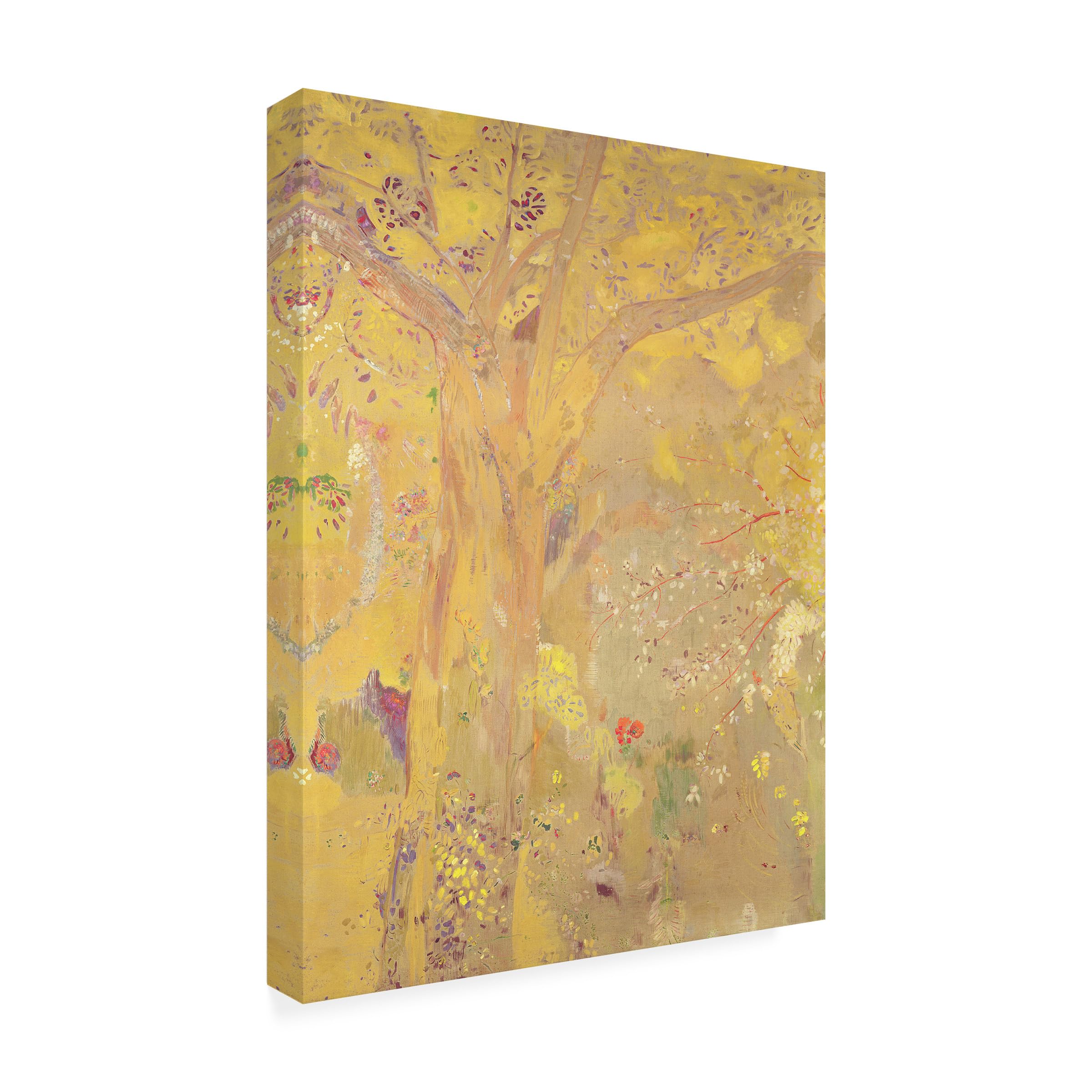 Trademark Fine Art Yellow Tree 1900 Artwork by Odilon Redon, 24 by 32-Inch