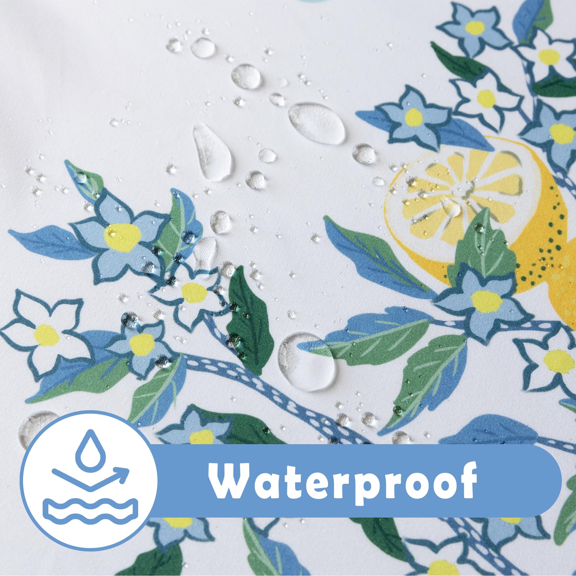 Small Stall Shower Curtain 36x72 for RV Camper Kids,Cute Fun Fruit Garden Floral Leaf Flower Decorative Fabric Half Size Narrow Shower Curtains for Walk in Stand Up Bathroom