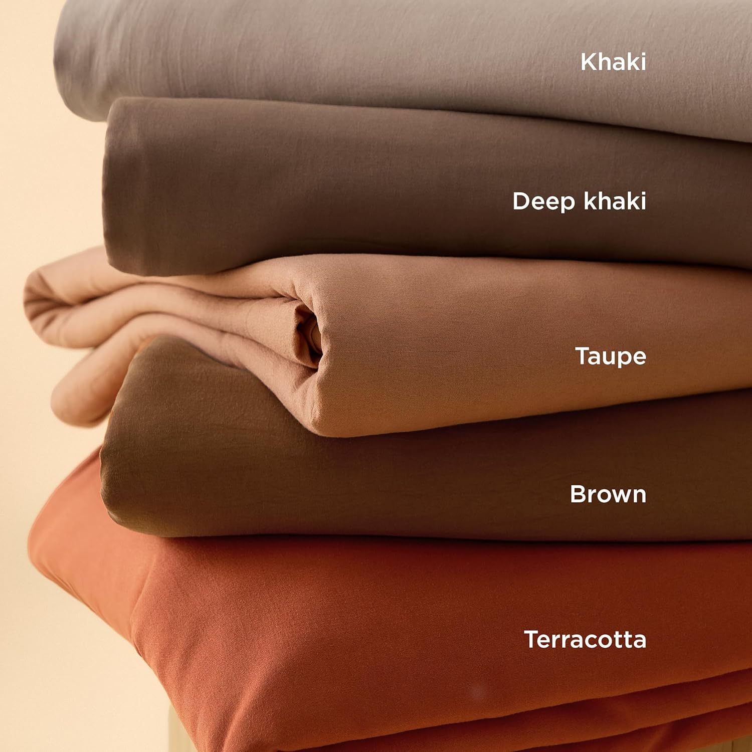 Bedsure Coffee Duvet Cover - Full Size 3-Piece Extra Soft Cotton-Like Polyester Bedding Set | 80x90 Inches with Zipper Closure & 2 Pillow Shams