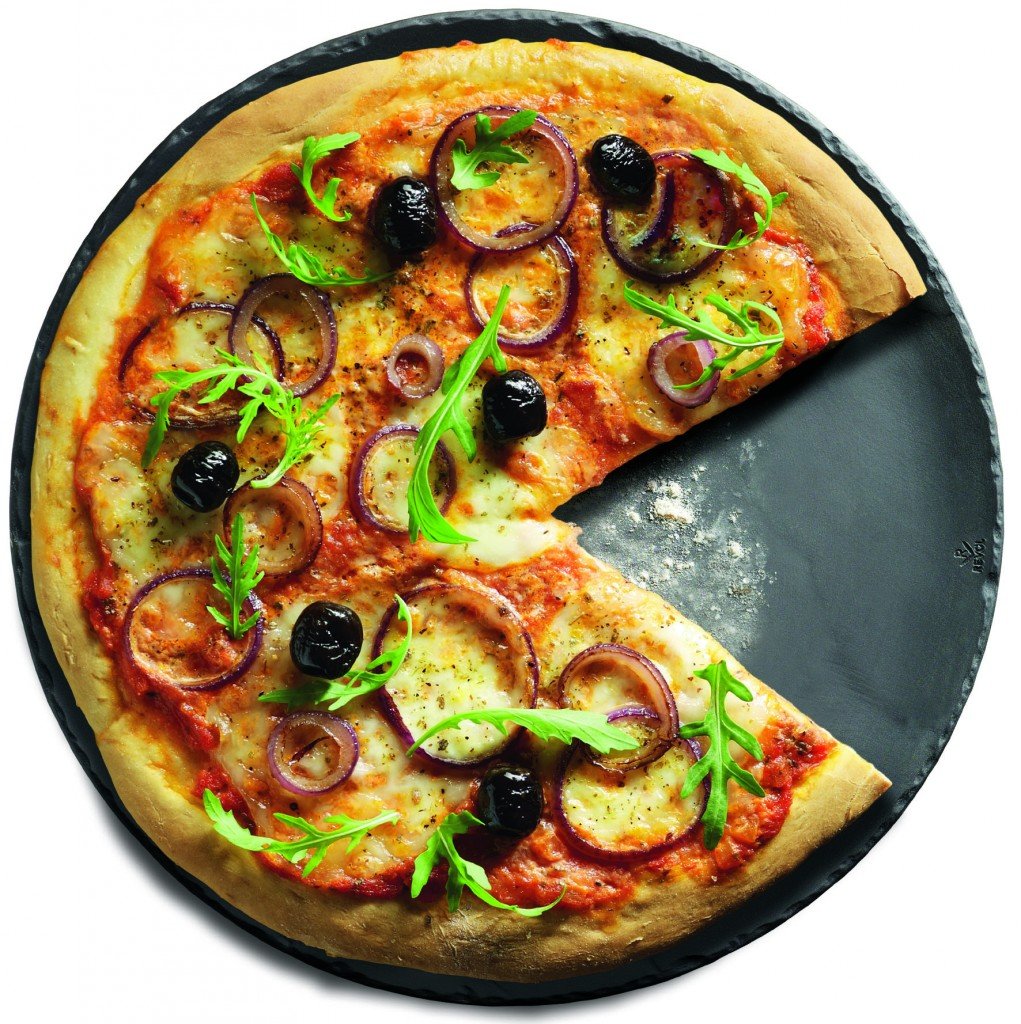 REVOL Basalt round slate tray 12", Matt Slate Style