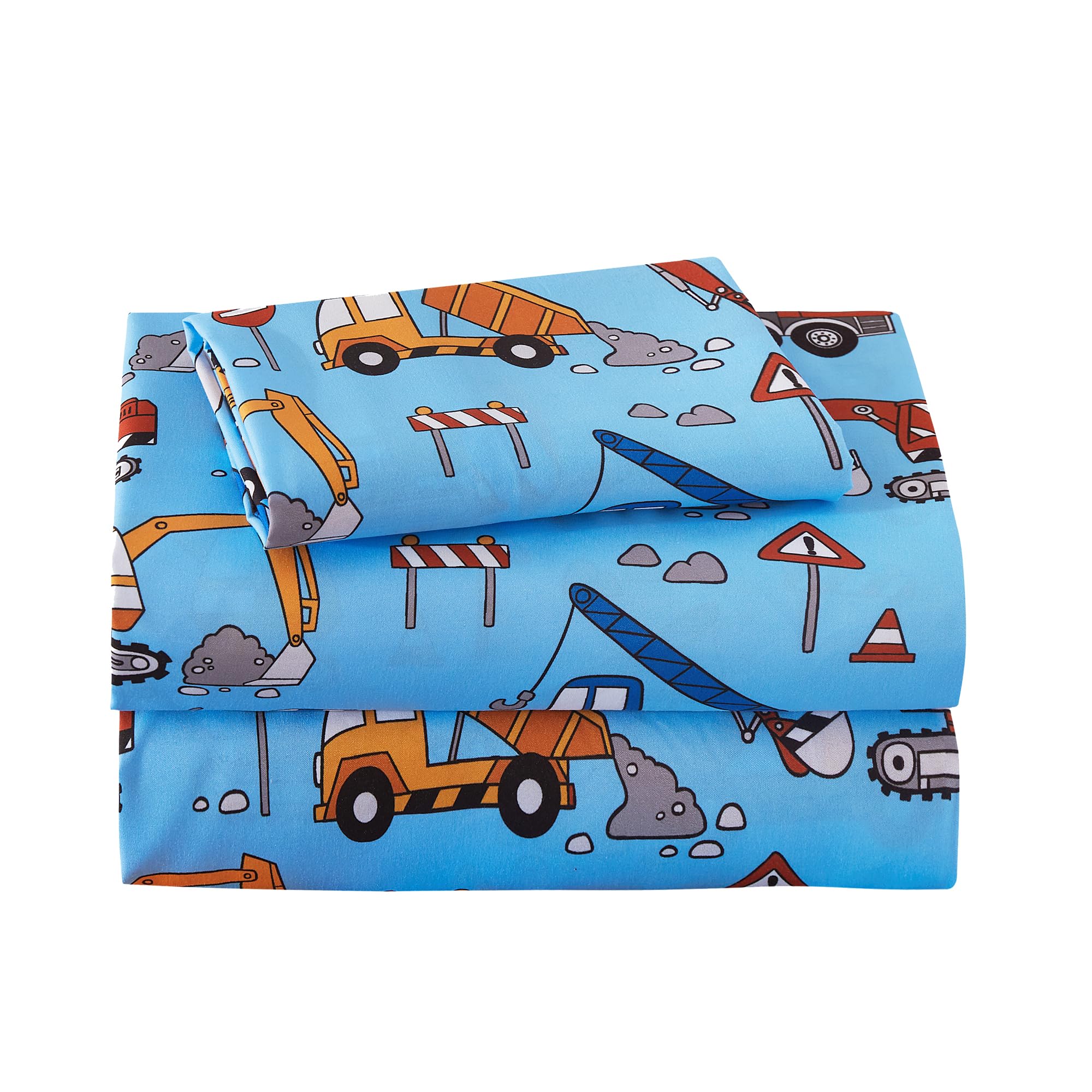 Softan Kids Bed Sheet Set, Girls Twin Size Sheets, Microfiber Fitted Sheet and Pillowcase, Breathable and Silky Soft, 3 Piece Castle Princess Printed Twin Bed Sheet