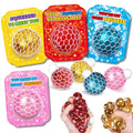 SpringFlower Valentines Day Cards for Kids School, 24 Pack Valentines Cards with Squeeze Stretch Fidget Toy Balls,Valentines Day Gifts for Classroom Exchange,Valentines Party Favors Prizes for Kids