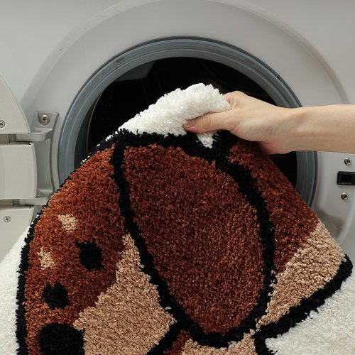 FANC GUY Cute Funky Dachshund Dog Design Super Absorbent Bath Mat Fun Machine Washable Non Slip Bathroom Rugs Oversized Plush Shower Living Room Decoration Floor Mats