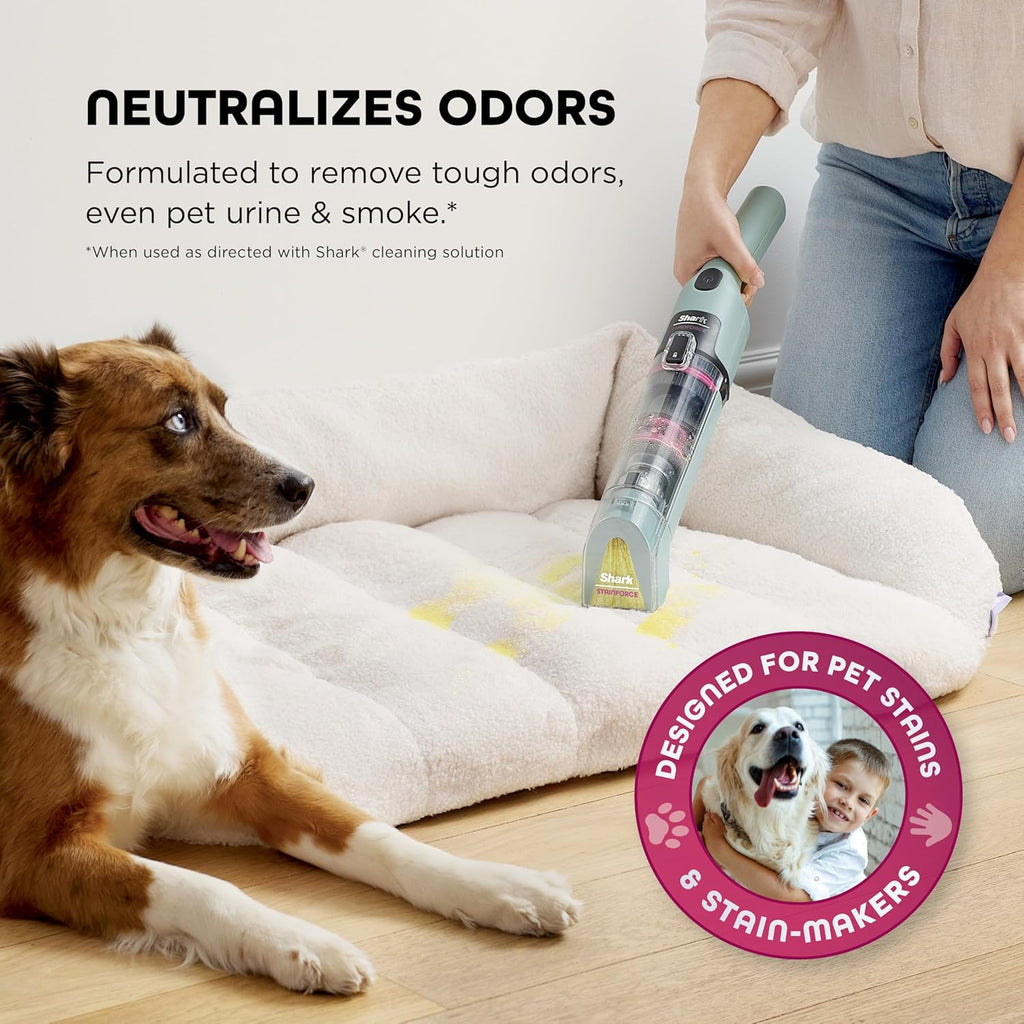 Shark StainForce Portable Spot & Odor Remover System - Cordless with Accessories & Storage Caddy