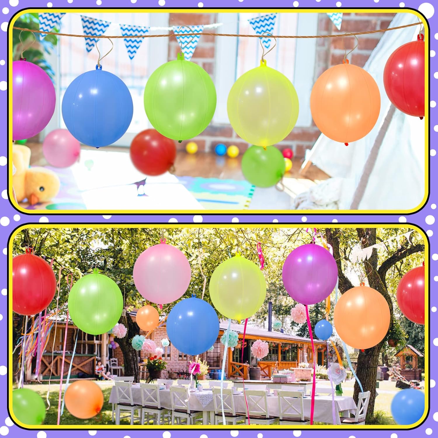 Punch Balloons - 48pcs Neon Punching Balloons for Kids | Fun Party Favors & Carnival Gifts